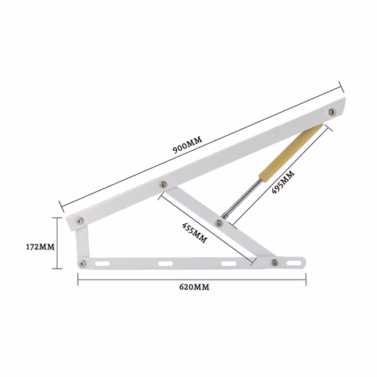 Высокое качество гидравлический складной кронштейн для кровати рама газовая пружина подъемный механизм хранения для кровати