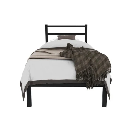 Высококачественная мебель для использования в отеле, простая мебель из кованого железа, кровать-платформа, одинарный/двойной металлический каркас кровати